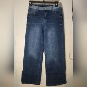 HME Womens Blue Wide Leg Jeans 30